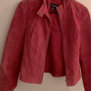 Flamingo 🦩 pink real suede leather jacket